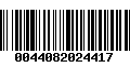 Código de Barras 0044082024417