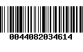 Código de Barras 0044082034614