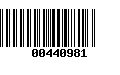 Código de Barras 00440981