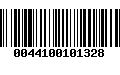 Código de Barras 0044100101328