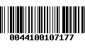 Código de Barras 0044100107177