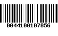 Código de Barras 0044100107856