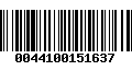 Código de Barras 0044100151637