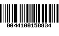 Código de Barras 0044100158834