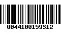 Código de Barras 0044100159312