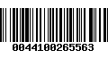 Código de Barras 0044100265563