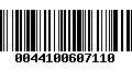 Código de Barras 0044100607110