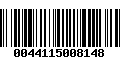 Código de Barras 0044115008148