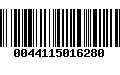 Código de Barras 0044115016280