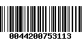 Código de Barras 0044200753113