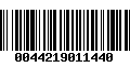 Código de Barras 0044219011440