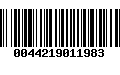 Código de Barras 0044219011983