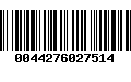 Código de Barras 0044276027514