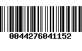 Código de Barras 0044276041152