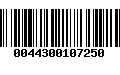 Código de Barras 0044300107250