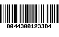 Código de Barras 0044300123304