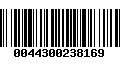 Código de Barras 0044300238169