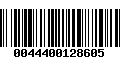 Código de Barras 0044400128605