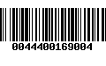 Código de Barras 0044400169004