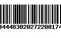 Código de Barras 00444830202722001746