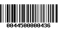 Código de Barras 0044500000436