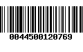 Código de Barras 0044500120769