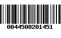 Código de Barras 0044500201451