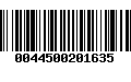 Código de Barras 0044500201635