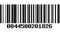 Código de Barras 0044500201826