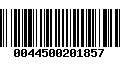 Código de Barras 0044500201857