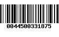 Código de Barras 0044500331875