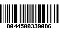 Código de Barras 0044500339086