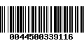 Código de Barras 0044500339116