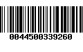 Código de Barras 0044500339260