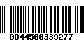 Código de Barras 0044500339277