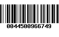 Código de Barras 0044500966749