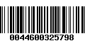 Código de Barras 0044600325798