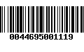 Código de Barras 0044695001119