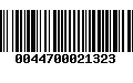 Código de Barras 0044700021323