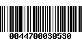 Código de Barras 0044700030530