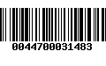 Código de Barras 0044700031483