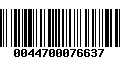 Código de Barras 0044700076637