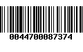 Código de Barras 0044700087374