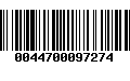 Código de Barras 0044700097274