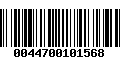 Código de Barras 0044700101568