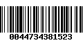 Código de Barras 0044734381523