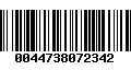 Código de Barras 0044738072342