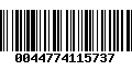 Código de Barras 0044774115737