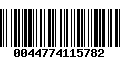 Código de Barras 0044774115782