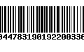 Código de Barras 00447831901922003368